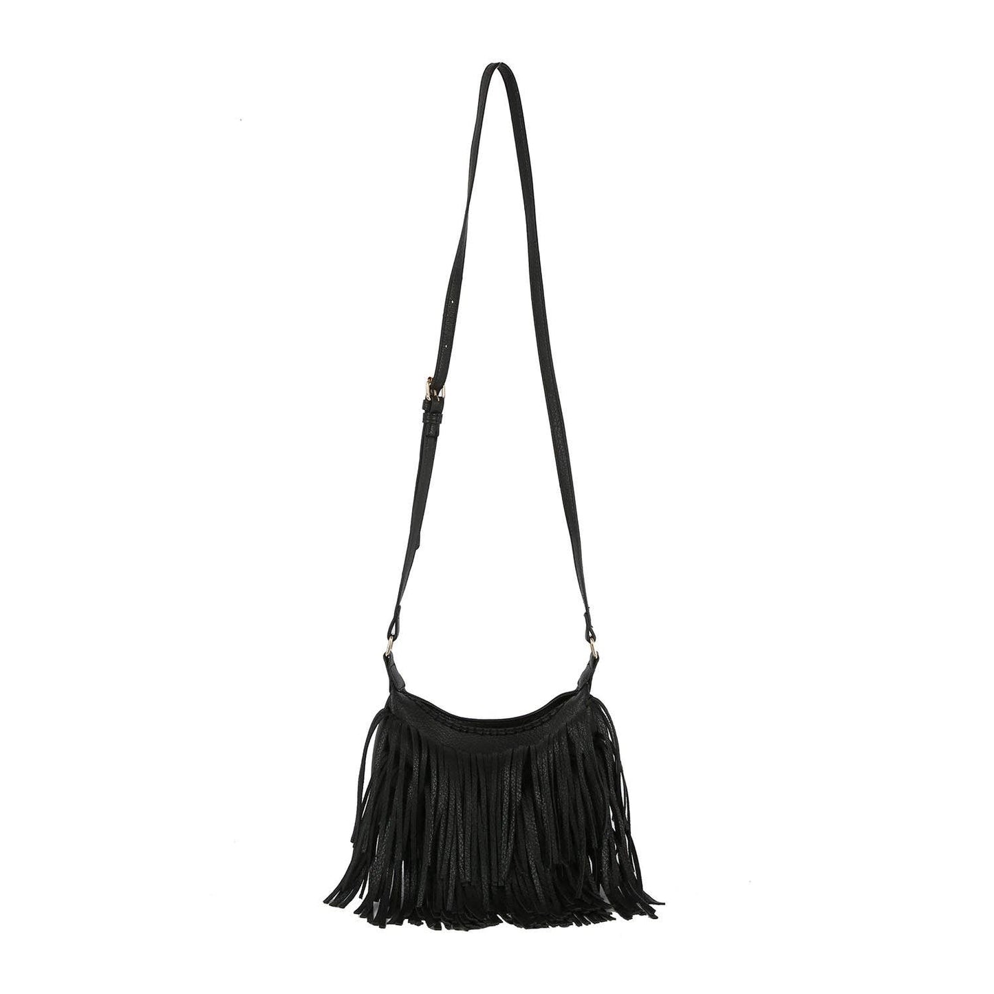 Calin Fringed Crossbody: Stone