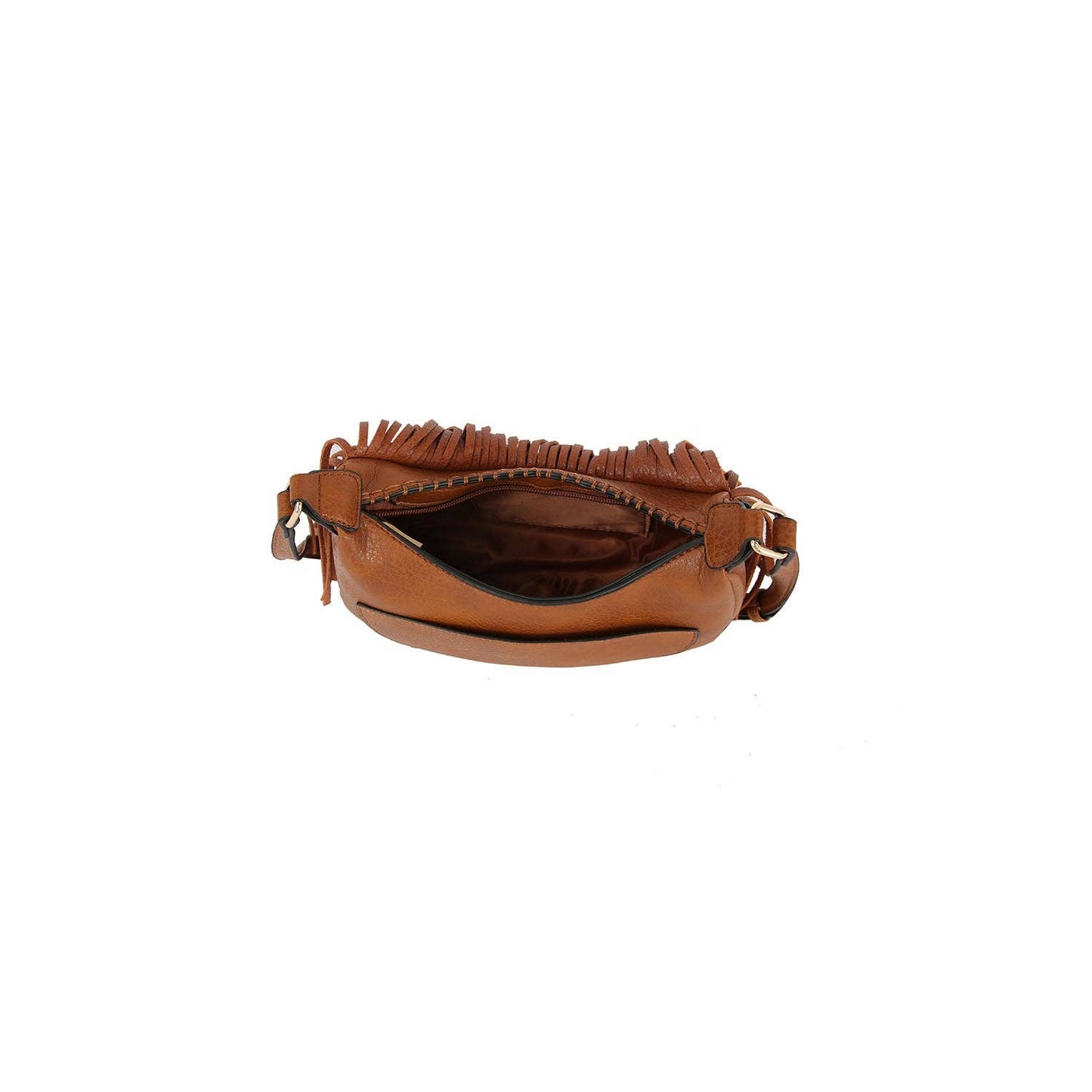 Calin Fringed Crossbody: Tan