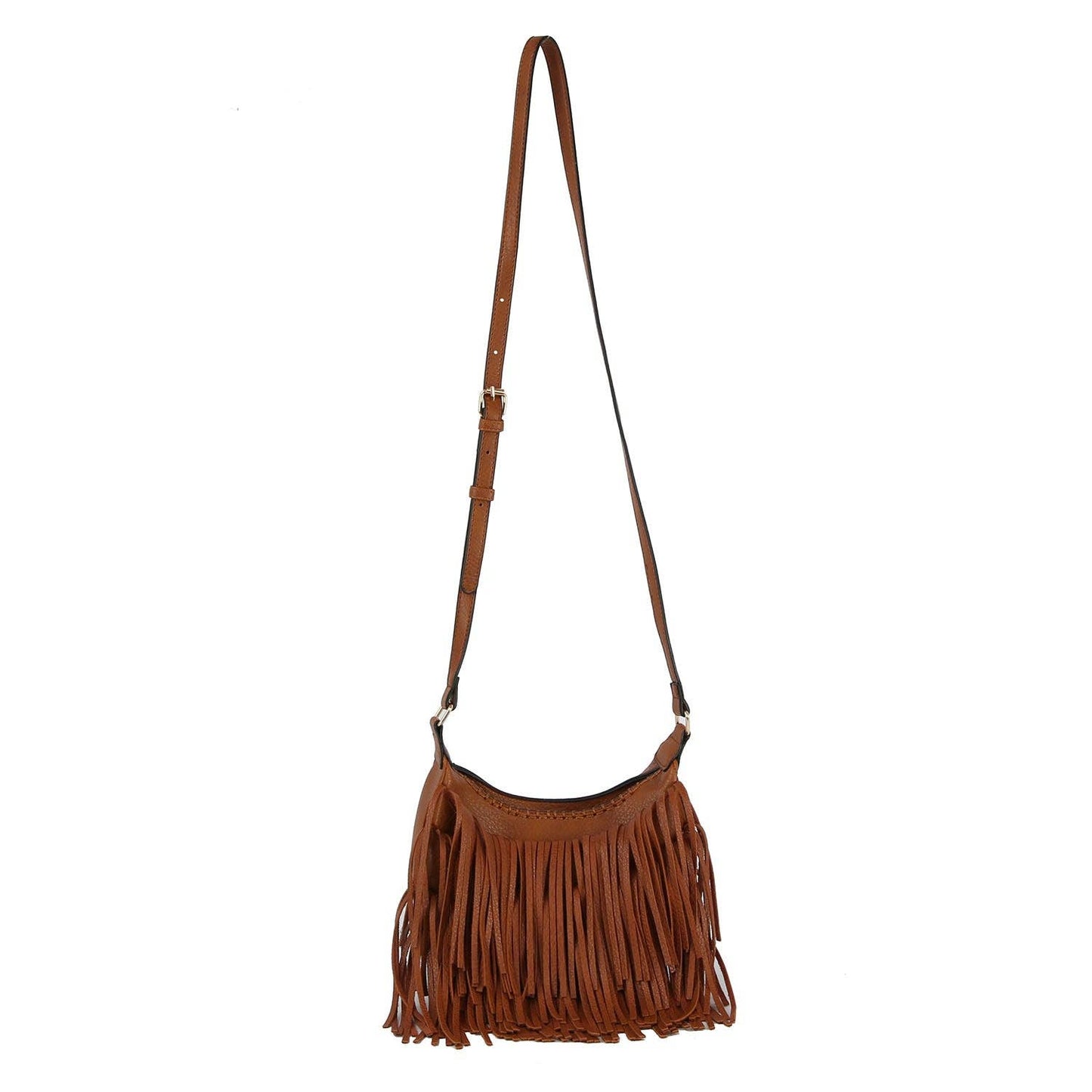 Calin Fringed Crossbody: Stone