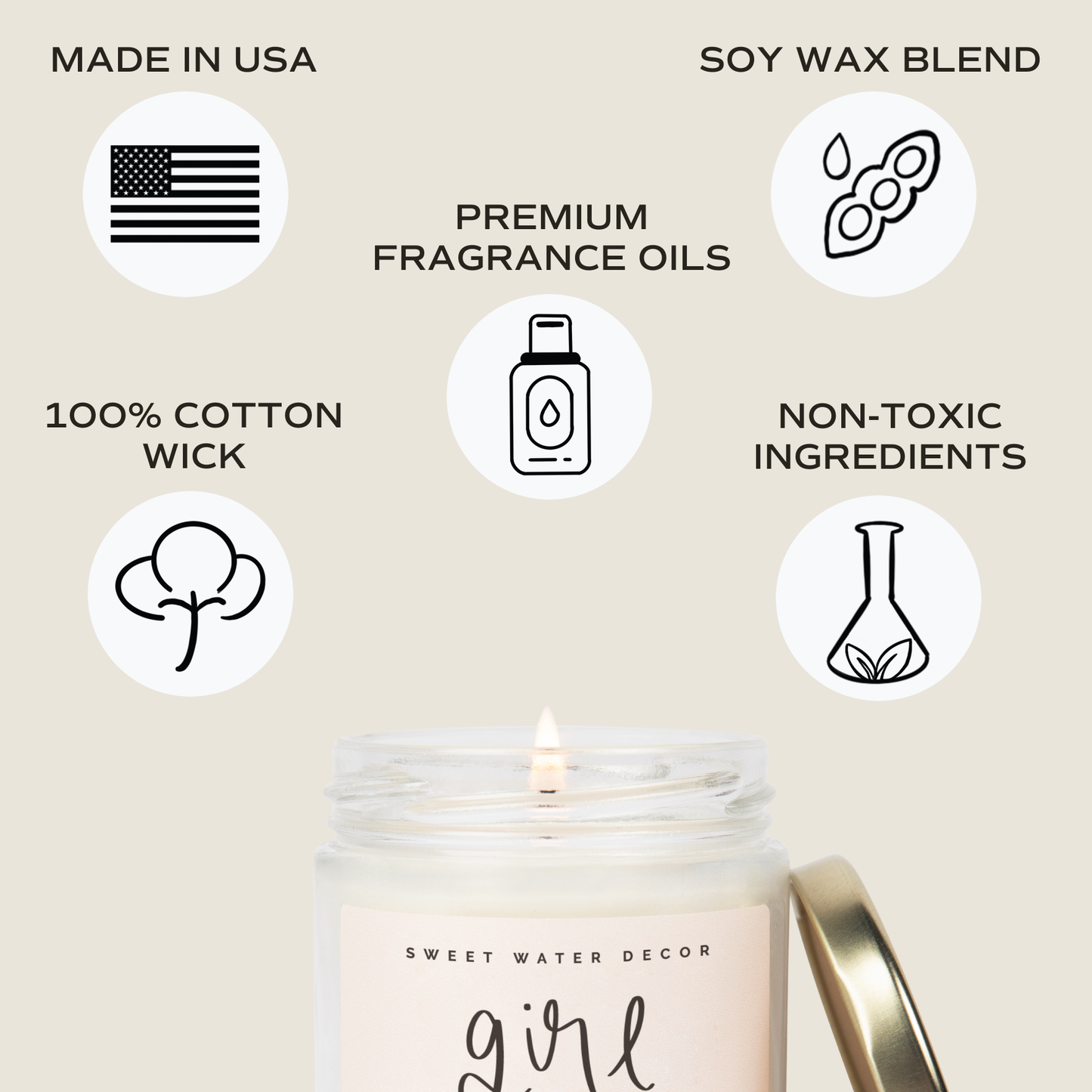 Girl Mom 9 oz Soy Candle - Home Decor & Gifts