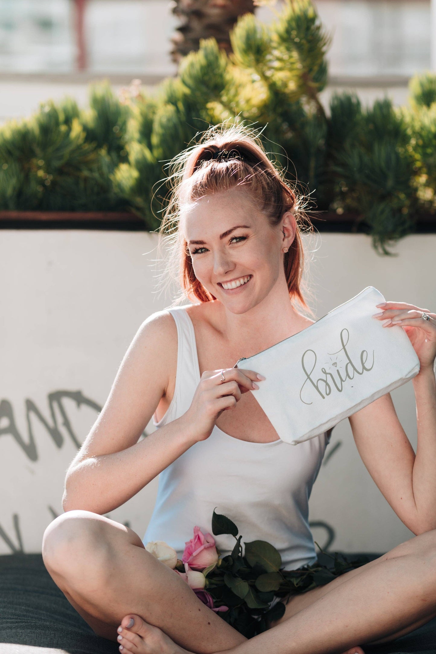 Bride Canvas Makeup Bag - Diamond Logo