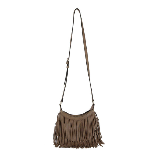 Calin Fringed Crossbody: Stone