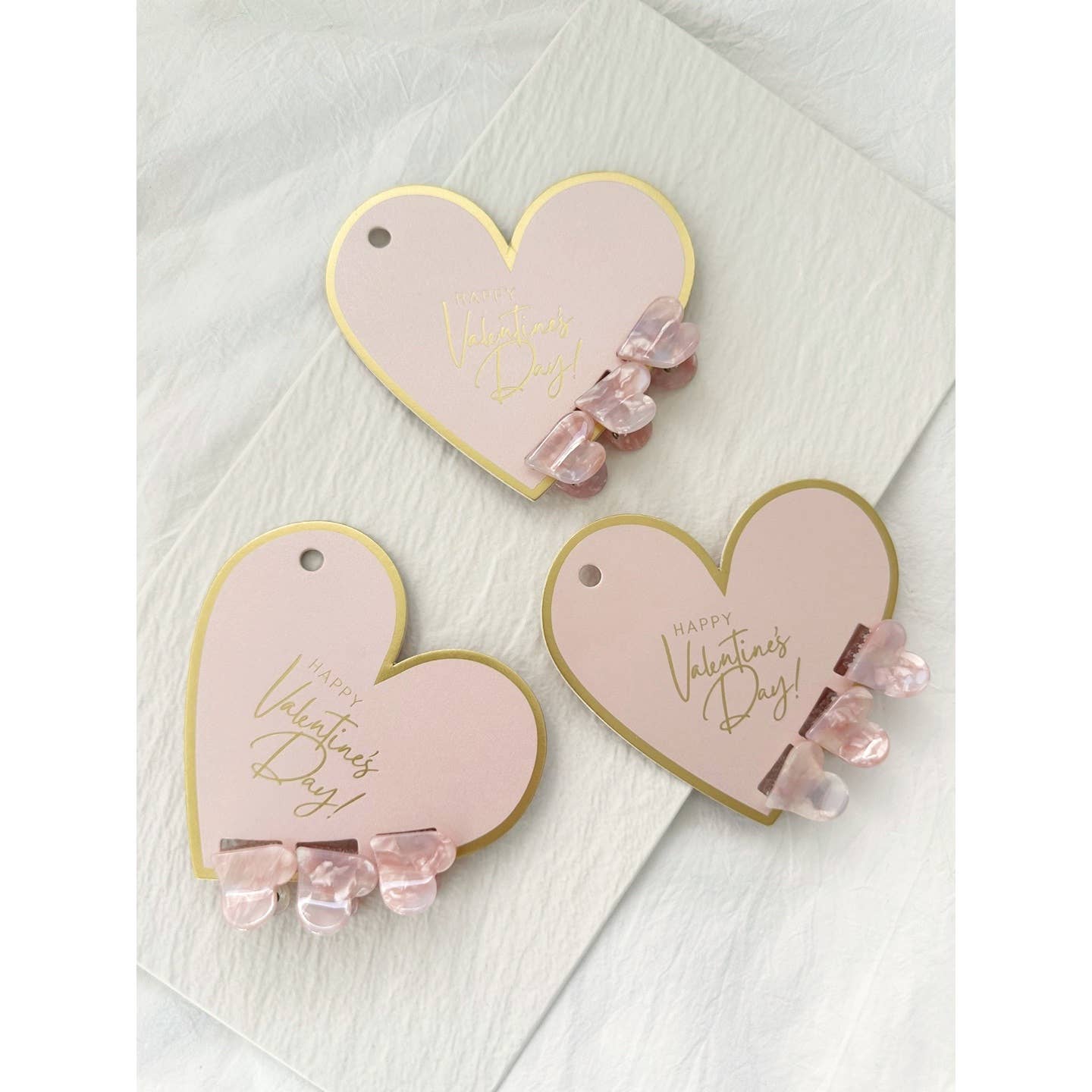 Mini Heart Clips Heart Board Set - DOLCE Valentine: PINK HEART / ONE SIZE