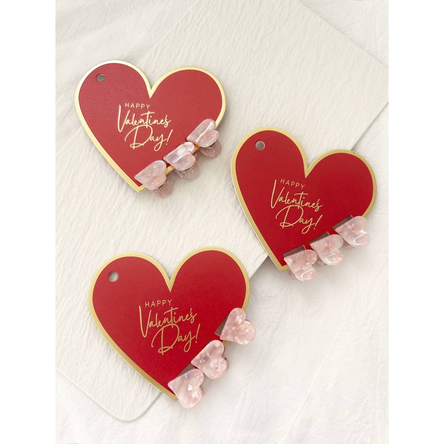 Mini Heart Clips Heart Board Set - DOLCE Valentine: PINK HEART / ONE SIZE