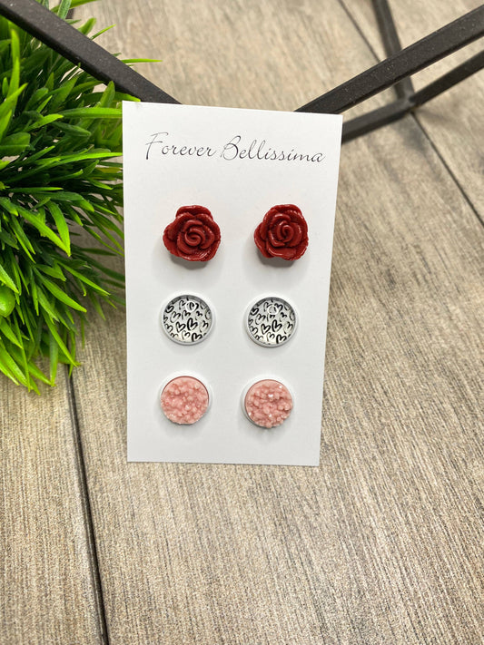 Valentine's Day Earrings | Heart Earrings | Stud Earrings